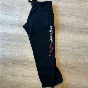 Men’s Pabst Blue Ribbon Beer Black Sweatpants
